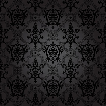 Seamless pattern background.Damask wallpaper.