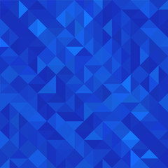 Geometric style abstract background with vivid blue color tones