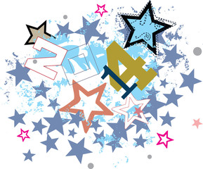 2014 New Year holiday vector illustration