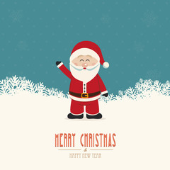 santa wave snow winter background