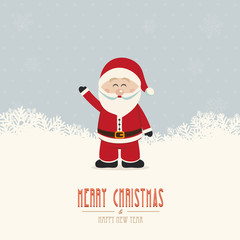 santa wave snow winter background
