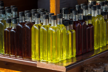 Coloured bottles