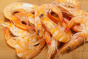 fresh shrimp  isolated on a white background
