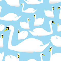 swan on the watter pattern eps10