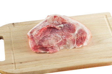 meat on the white background