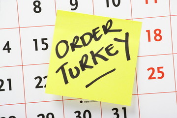 Reminder Note to Order the Christmas Turkey