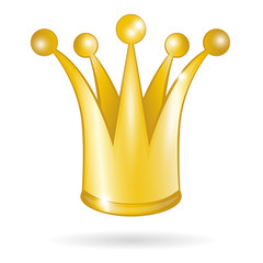 Gold princess crown isolated on a white background