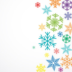 Vector Colorful Winter Background