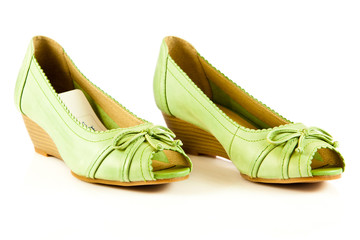 Naklejka premium female shoes isolated on white background