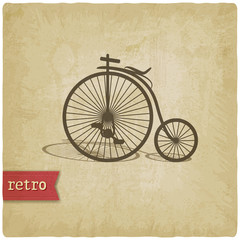 Vintage background with bicycle