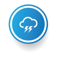 Storm symbol,Button on white background,vector