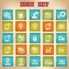 Website icons,Vintage version 3,vector
