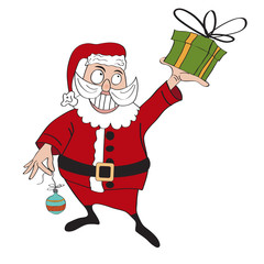 Santa Claus with gift