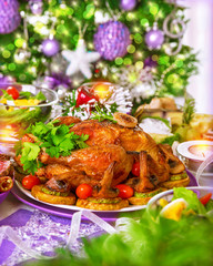 Traditional Christmas table