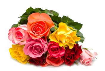 bouquet of colorful  roses