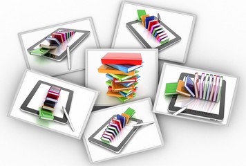 books , Tablet computer(collage)