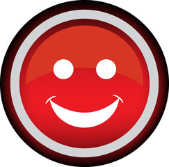 Красный векторный смайлик