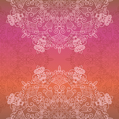 Abstract lace decoration , round shape