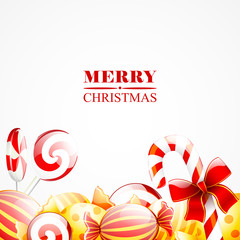 Christmas background with sweets