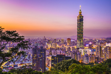 Fototapeta na wymiar Taipei Skyline