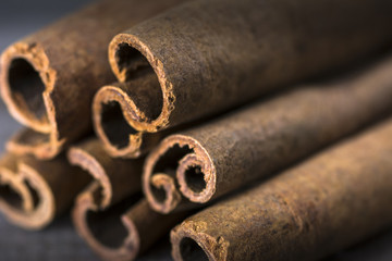 Obraz na płótnie Canvas Cinnamon Sticks in Macro