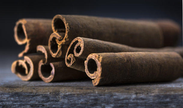 Cinnamon Sticks in Closeup