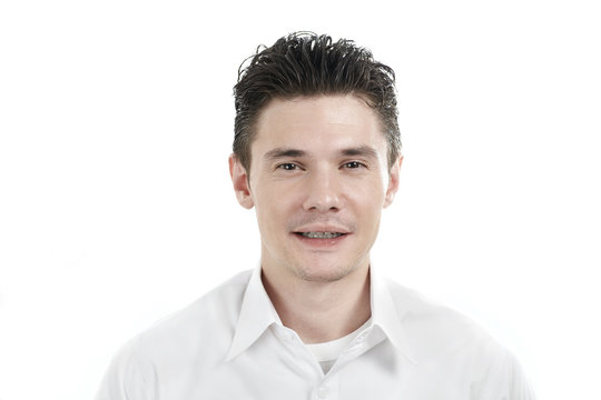 Headshot in white c