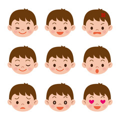 男の子の表情セット