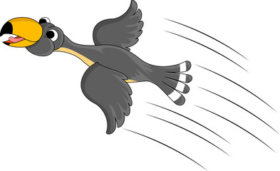 Taucan Flying Cartoon