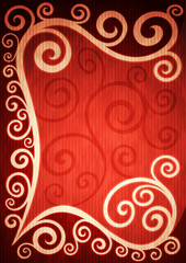 Abstract vintage floral vector illustration.