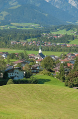 der beliebte Urlaubsort Kössen in Tirol