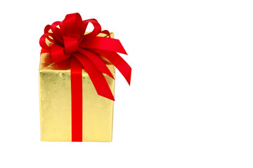 Christmas gift box isolated on white background