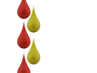 Obraz premium Red and green drops