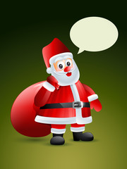 santa claus with gift bag