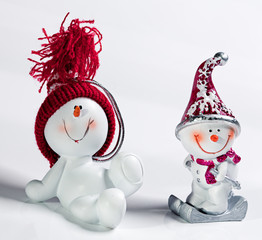 snowmen isolated