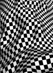 Black-white  checkered plane