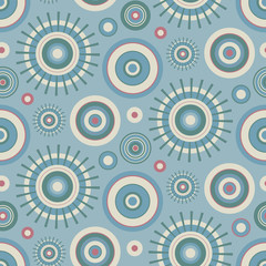 retro circles abstract pattern