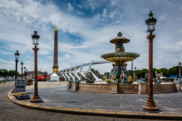 Fototapeta premium Place de la Concorde on Summer Day in Paris, France