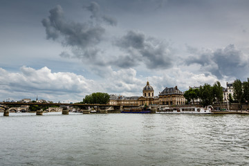 Fototapeta premium Pont des Arts Bridge and French Institute, Paris, France