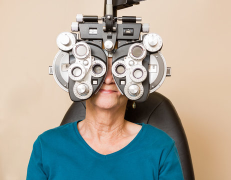 Woman Having An Eye Exam