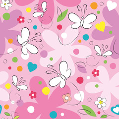 butterflies and flowers pattern