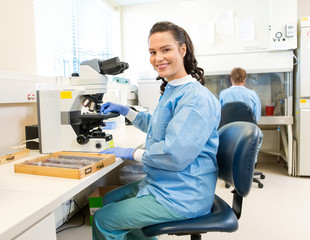 Female Researcher Working In Laboratory