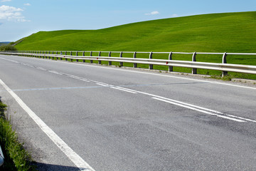 asphalt road in Tuscany Italy