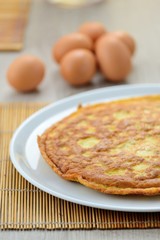 Frittata nel piatto