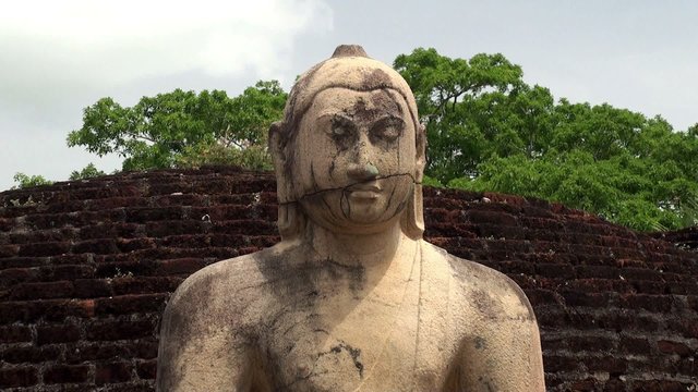 One of the four Buddha statues at Polonnaruwa Vatadage