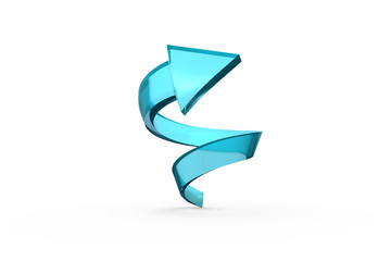 Blue spiral arrow