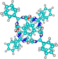 Tennis ball molecular structure