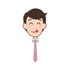 Happy businessman over isolated background. 