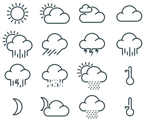 Minimalistic weather icons