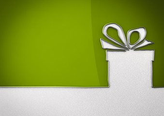 wire figure - gift box